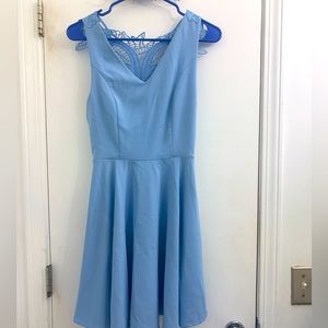 Altard State blue lace back skater dress